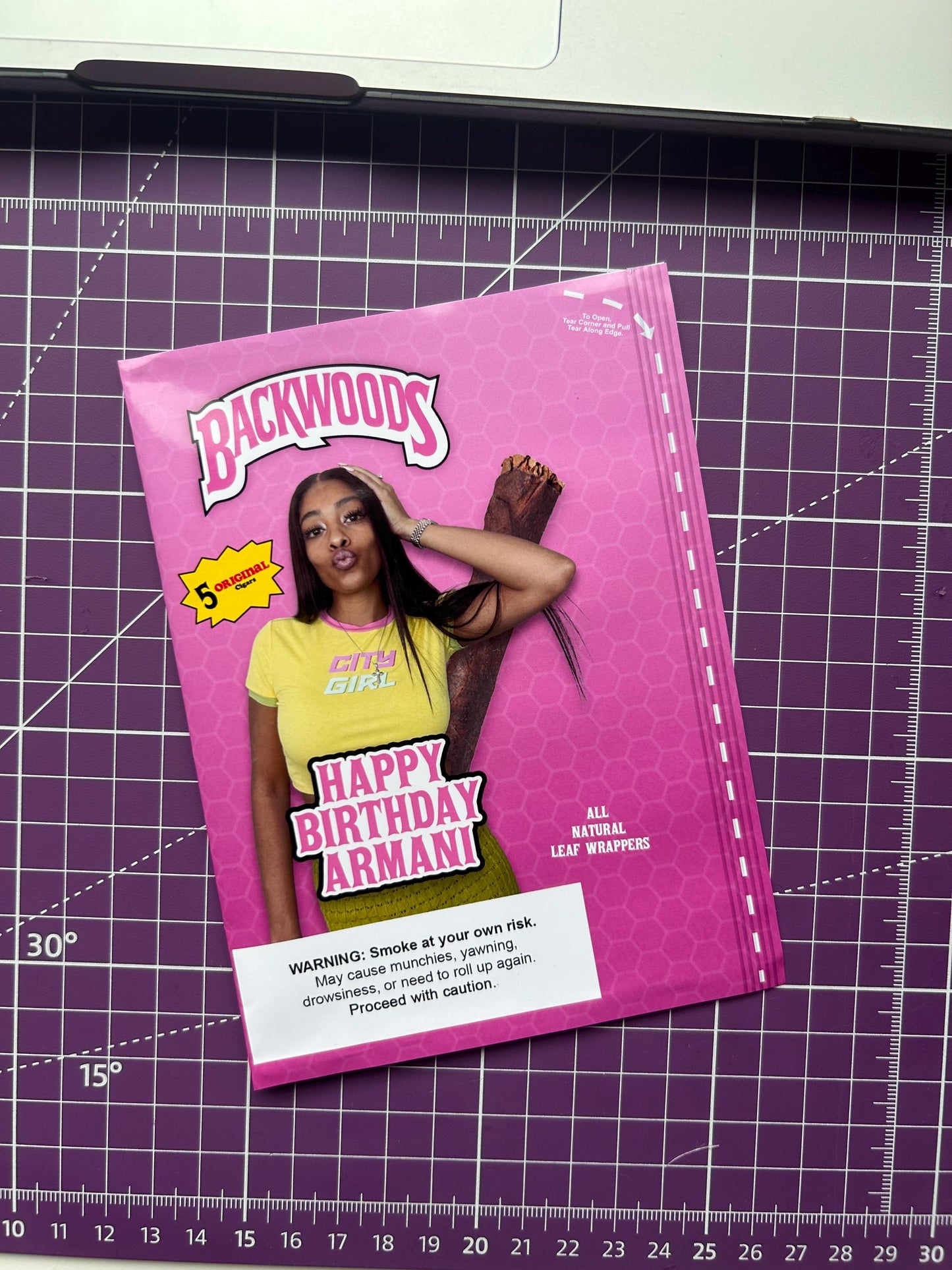 custom backwoods wrappers wrap party favors adult personalized 5 pack birthday