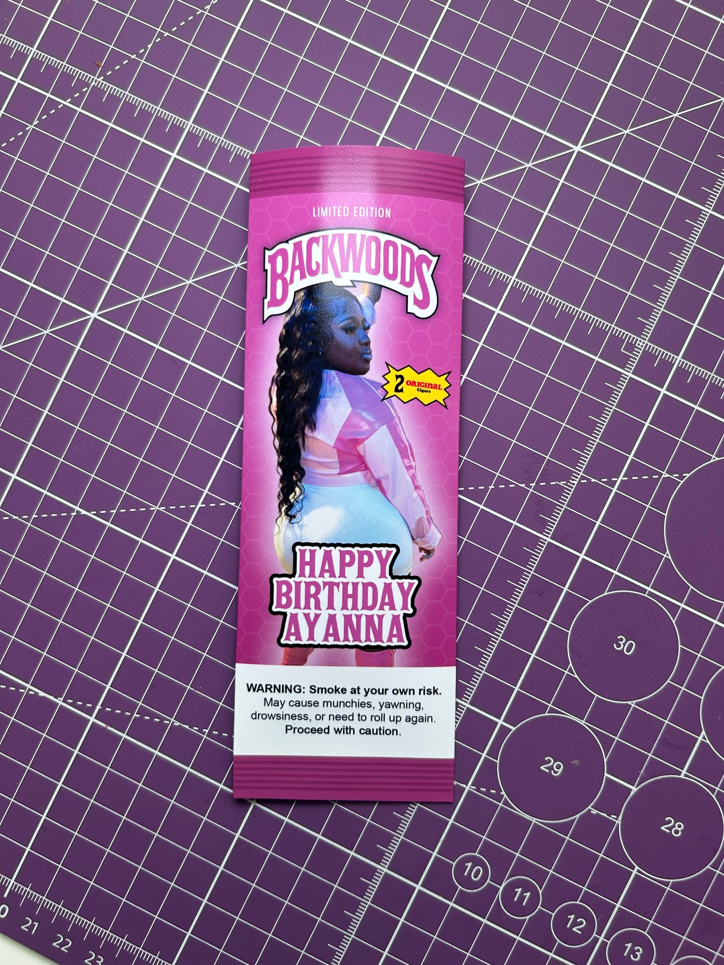 Custom backwoods single pack design birthday gift personalized party favor