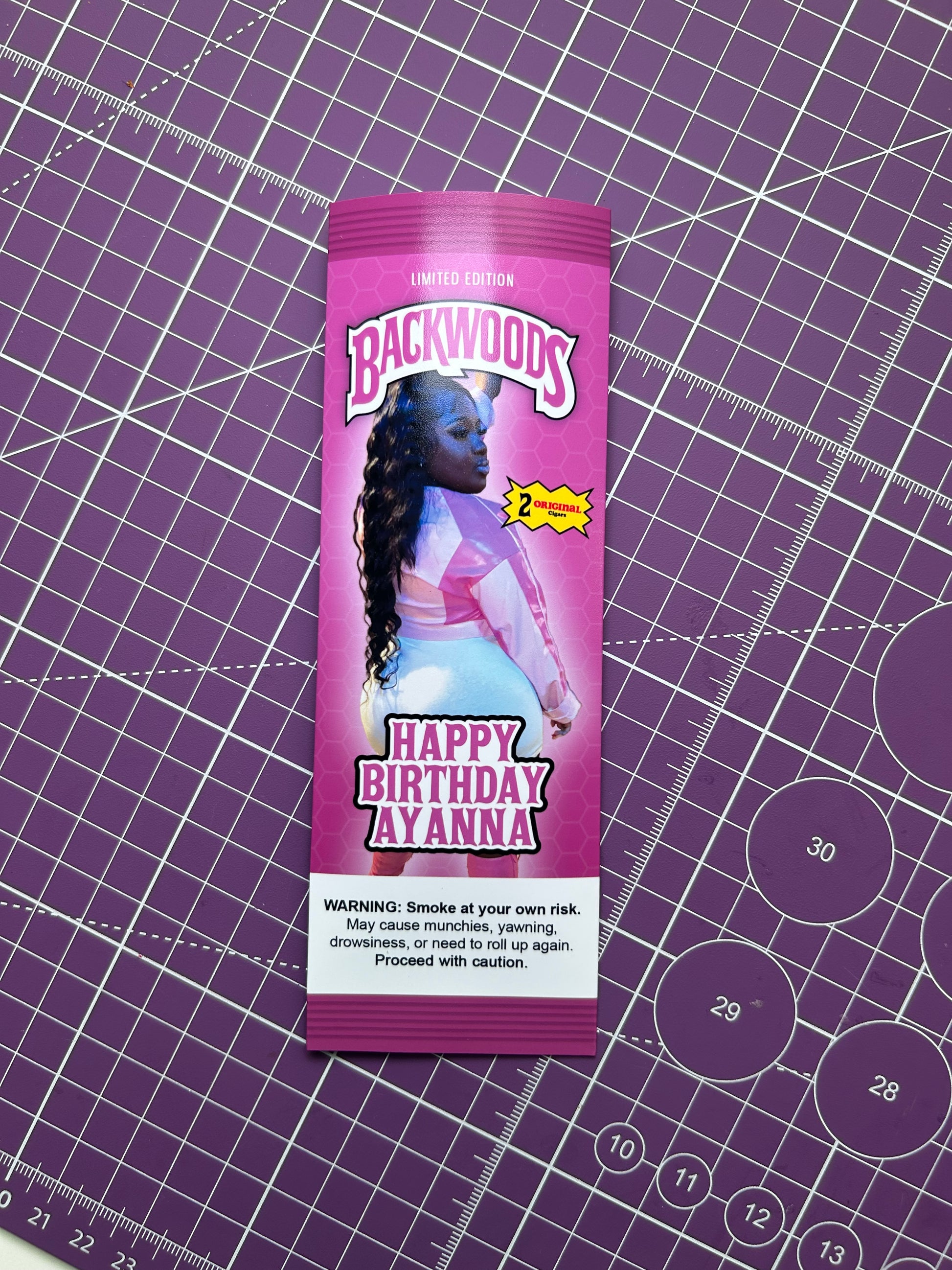 Custom backwoods single pack design birthday gift personalized party favor