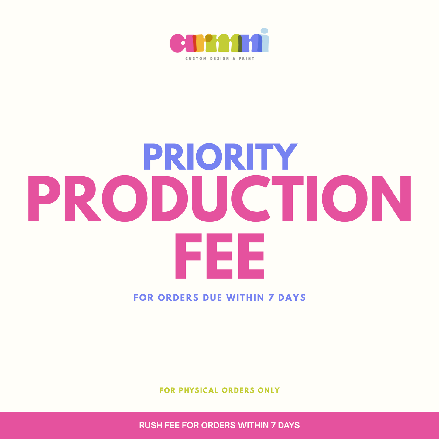 Priority Production Fee (Rush Orders)