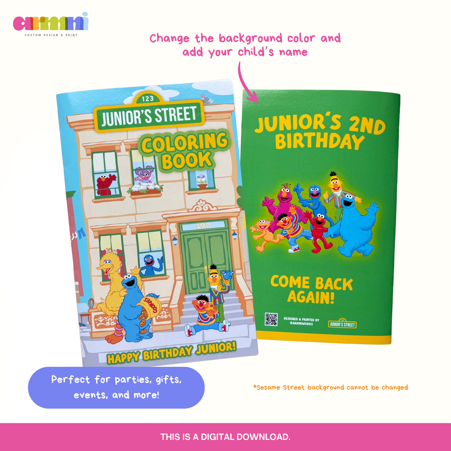 Sesame Street Coloring Book Canva Template II