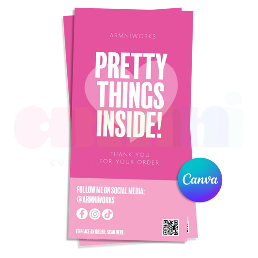 "Pretty Thing Inside" Shipping Label Canva Template