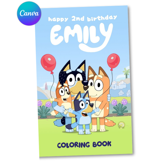 Bluey Coloring Book Canva Template