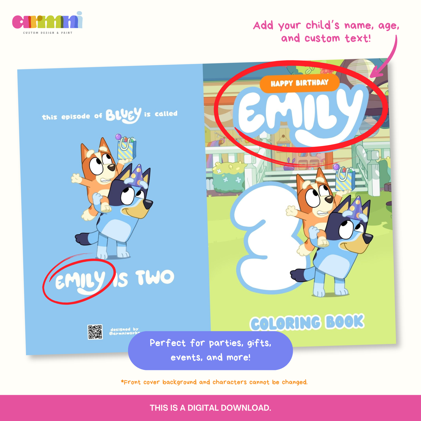 Bluey Coloring Book Canva Template II