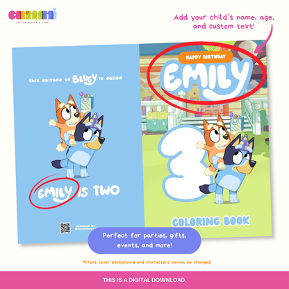 Bluey Coloring Book Canva Template II