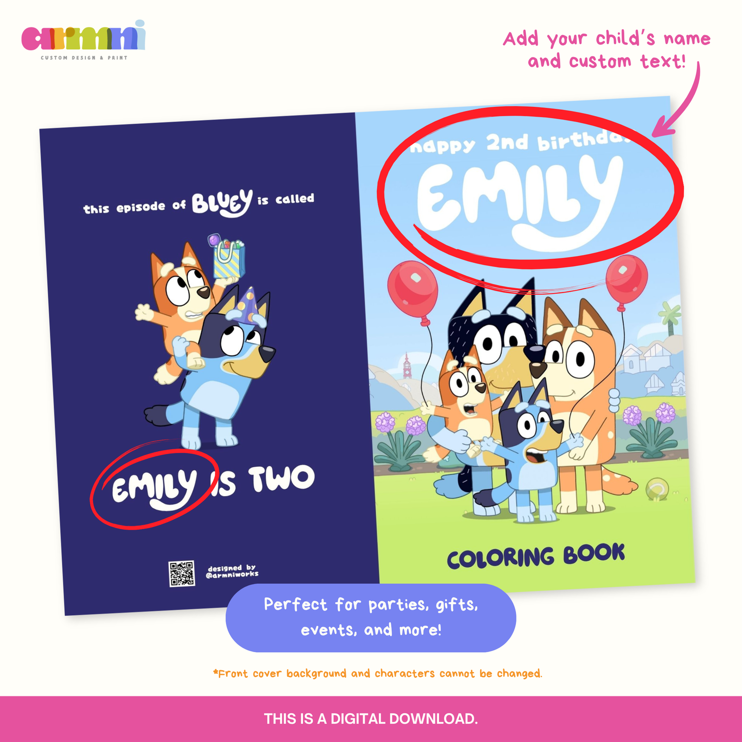 Bluey Coloring Book Canva Template