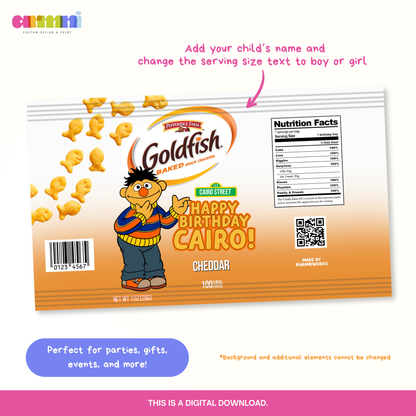 Sesame Street Goldfish Canva Template