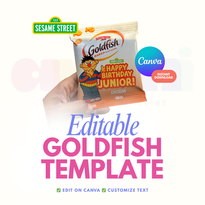 Sesame Street Goldfish Canva Template