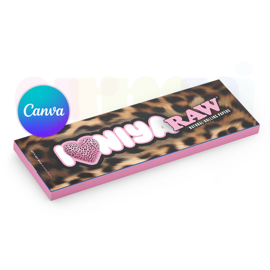 RAW Rolling Papers Template (Leopard Print)