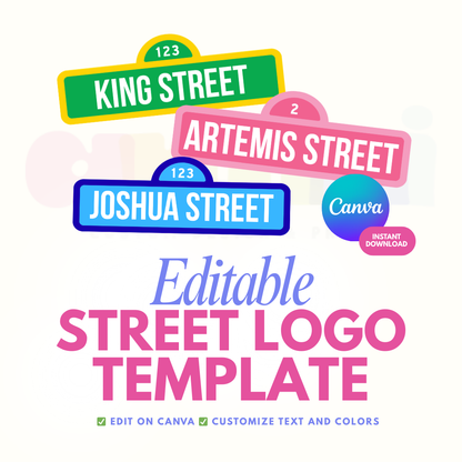 Sesame Street Logo Canva Template