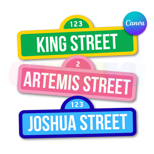 Sesame Street Logo Canva Template