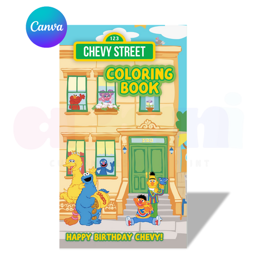 Sesame Street Coloring Book Canva Template II
