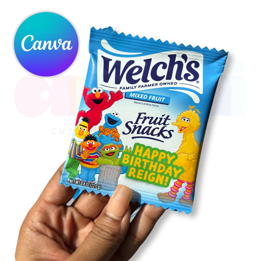 Sesame Street Welch's Canva Template