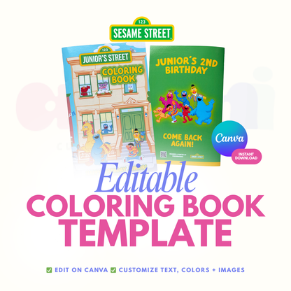 Sesame Street Coloring Book Canva Template II