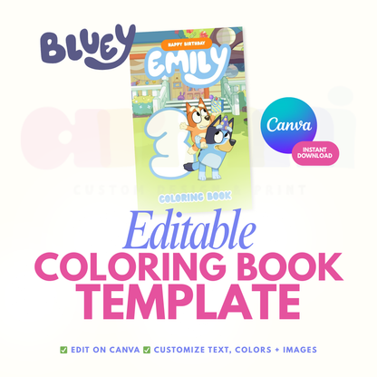 Bluey Coloring Book Canva Template II