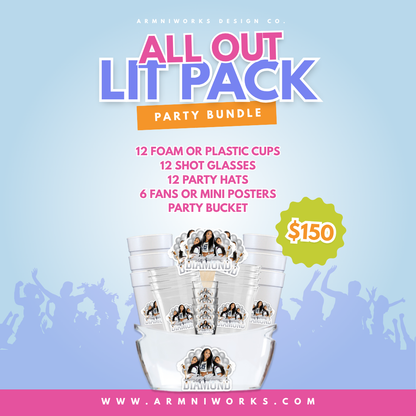 custom adult party favors for the club, personalized buckets and cups. bottle service Etsy