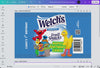 Welch's fruit snacks package with Sesame Street characters on a white background Editable Canva template diy mom kids birthday party favor goodie bag snack 