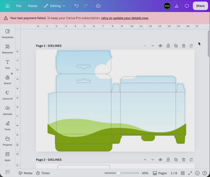 UNO Box Canva Template (Blank)